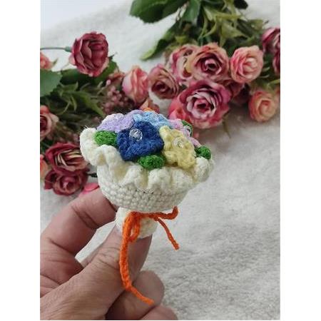 Amigurumi Mini Buket Hediyelik Anahtarlık (1 Adet /6 -7 Cm)