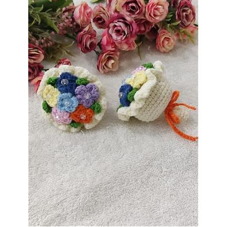 Amigurumi Mini Buket Hediyelik Anahtarlık (1 Adet /6 -7 Cm)