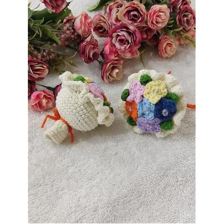 Amigurumi Mini Buket Hediyelik Anahtarlık (1 Adet /6 -7 Cm)